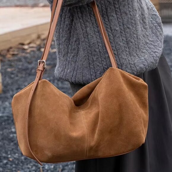 Elegant Indie Women’s Suede Premium Leather Shoulder Bag - Picture 4 of 8